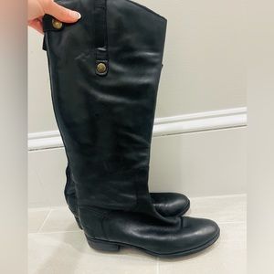 Sam Edelman black Penny leather riding boots, size 8.